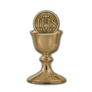 First Communion Chalice Tie Pin or Lapel Pin in Black Velvet Gift Box Jewelry