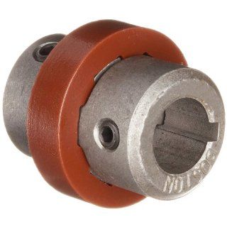 Boston Gear BF71/2X1/2 Shaft Coupling, Spider Ring (3 Jaw), Coupling Size BF7, 0.875" Hub Diameter, 0.500" Driven Hub Bore, 0.500" Driver Hub Bore, 1.219" Max Outer Diameter, 1 horsepower Max HP, 28 pounds per inch Max Torque Set Screw