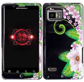 Green Flower Hard Case Cover for Motorola Droid Bionic XT875 Cell Phones & Accessories