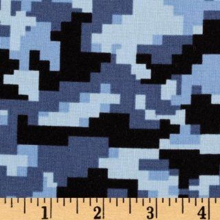 44'' Wide Digital Camouflage Blue Fabric By The Yard