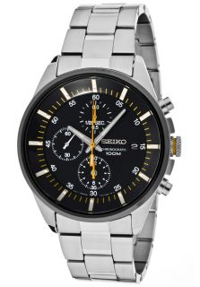 Seiko SNDC85  Watches,Mens Black Dial Stainless Steel, Chronograph Seiko Quartz Watches
