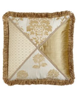 Pieced Pillow with Loop Fringe, 20Sq.   Austin Horn Classics