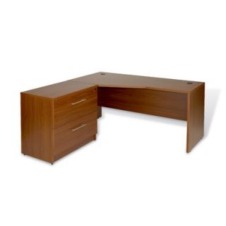 Jesper Office Pro X   L Shaped Crescent Executive Desk with Lateral File (Lef