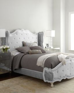 Silver Tabitha Queen Tufted Bed   Haute House