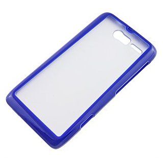 Hybrid TPU Skin Cover for Motorola DROID RAZR M XT907, Blue/Clear Cell Phones & Accessories