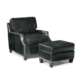 Palatial Furniture Anderson Leather Arm Chair and Ottoman 131403