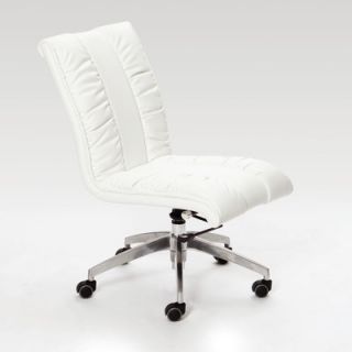 Matrix Comphy Mid Back Leather Office Chair with Swivel OC COMPHY Color White