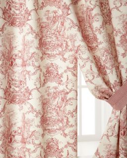 Two 52W x 96L Saint Honore Toile Curtains   Sherry Kline Home Collection