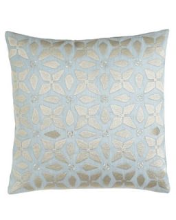Blue/Cream Floral Pillow, 20Sq.   John Robshaw