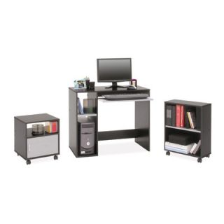 Regency Computer Desk Set with Mobile File and Bookcase POIBBKGY