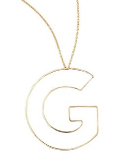 Letter Pendant Necklace, G   GaugeNYC