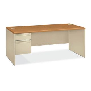 HON 38000 Series Left Single Pedestal Desk with Lock HON38294LCL