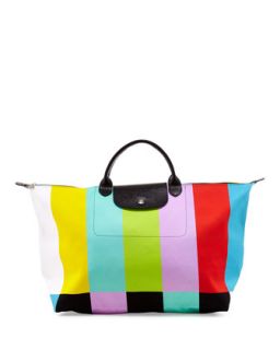 Le Pliage Color Bar Canvas Travel Bag   Longchamp