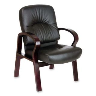Lorell Lorell Woodbridge Series Leather Guest Chairs, Black LLR60340