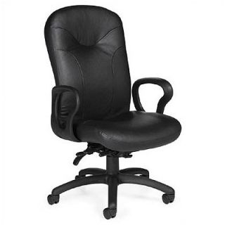 Global Total Office High Back Leather Multi Tilter Office Chair with Arms 952