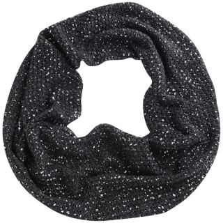 Codello Womens Winter Wonderland Knitted Loop Scarf with Silver Pigment   Light Grey      Clothing
