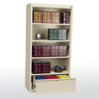 Sandusky 72 Bookcase with File Drawer BD30 361872 00 Color Putty