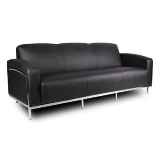 Boss Office Products Three Seat Sofa with Chrome Frame BR99003 BK