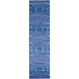 Safavieh Handmade Wyndham Blue Wool Rug (23 X 11)