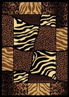 United Weavers Legends Area Rug 910 04450 African Montage Black 5' 3" x 7' 2" Rectangle   Machine Made Rugs