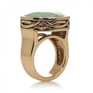 Studio Barse Variscite Bronze "Deco" Ring
