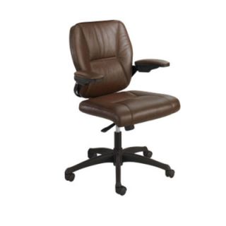 Safco Products Incite Mid Back Leather Executive Chair 4471WH Finish Brown
