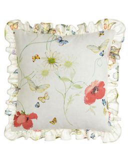 Floral/Butterfly Pillow, 18Sq.   Villa di Borghese