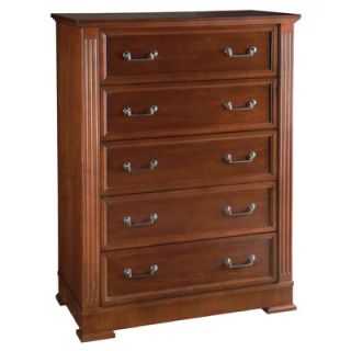 Leda Princeton 5 Drawer Chest 43221  Finish Cherry Chestnut