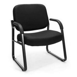 OFM Big and Tall Guest Arm Chair 407 80 Seat / Back Color Black