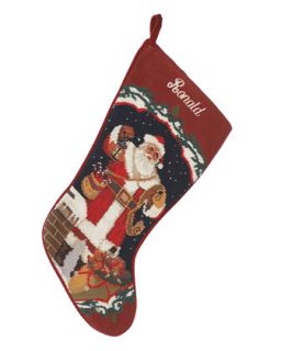 Needlepoint Christmas Stocking, Personalized   SFERRA