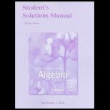 Beginning and Intermediate Algebra Building a Foundation   Students Solutions Manual