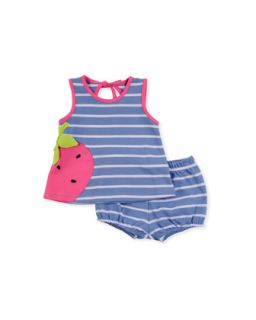 Strawberry Striped Knit Dress & Bloomers, 12 24 Months   Florence Eiseman