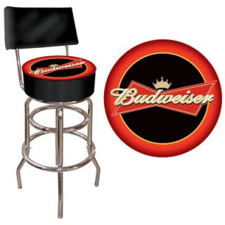Trademark Global Budweiser Bar Stool with Cushion AB1100 BUD