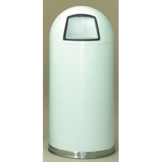 Witt Metal Series 20 Gallon Dome Top Trash Can in White 20DT