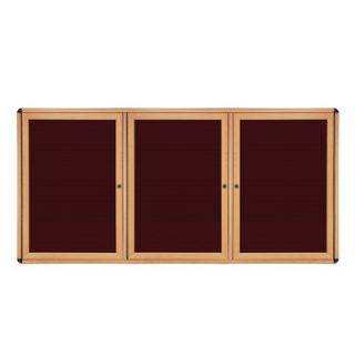 Ghent 48 x 72 3 Door Ovation Letterboard GEX1062 Frame Finish Maple, Surfa