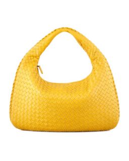 Intrecciato Medium Hobo Bag, Yellow   Bottega Veneta