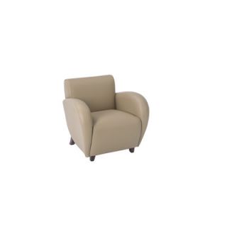 OSP Furniture Eleganza Leather Lounge Chair SL2431 Finish Taupe, Leg Finish