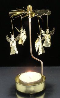 Spinning Angels Candle Holder Gold Scandinavian Design   Tea Light Holders