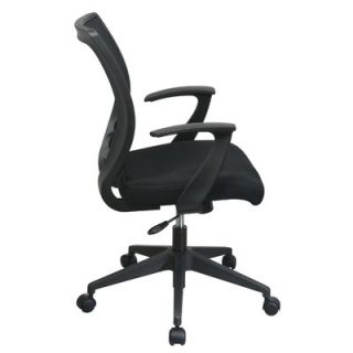 Office Star Screen Back Mesh Seat Task Chair with Fixed Designer Arms EM51022