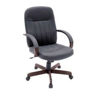 Regency Leather Ethos Office Chair 1050 cherry Finish Black with Mocha Walnu