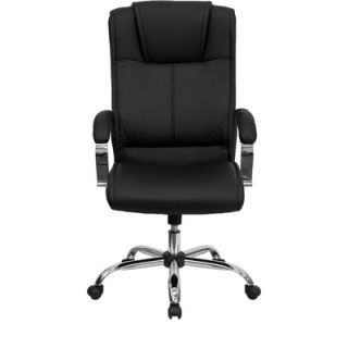 FlashFurniture High Back Leather Executive Chair with Chrome Base and Arms BT