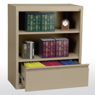 Sandusky 42 Bookcase with File Drawer BD10 361842 00 Color Tropic Sand