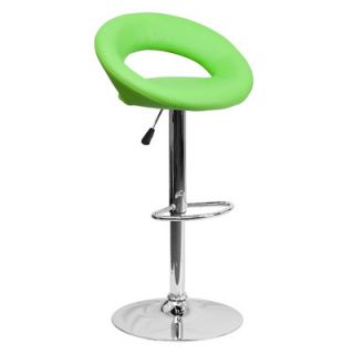 FlashFurniture Contemporary Vinyl Adjustable Height Rounded Back Bar Stool DS