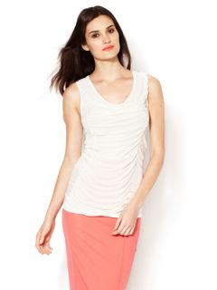 Ruched Scoopneck Sleeveless Top by Catherine Malandrino