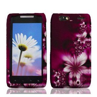 For Motorola Droid Razr Maxx XT916 Accessory   Purple Daisy Design Hard Protective Case Cover Cell Phones & Accessories