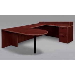 DMi Fairplex Right / Left Executive Bullet U Desk with Grommet Holes and Wire