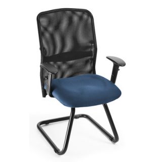 OFM AirFlo Mesh Guest / Reception Chair with Padded Arms 612 81 Color Blue