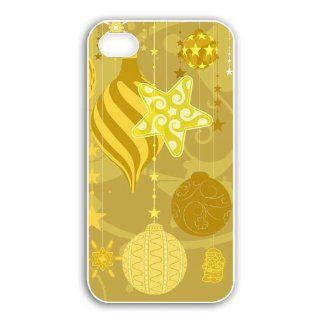 Beautiful Case for iphone4/4s Back Cover with Special Beautiful Pictures New Year Yellow Christmas Cell Phones & Accessories