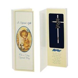 Elegant Baby Metal Baptism Cross   Boy  Baby Keepsake Products  Baby