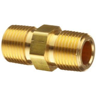 Parker Brass Pipe Fitting, Hex Nipple, 1/4" NPT Male X 1/4" NPT Male, 1.45" Length Industrial Pipe Fittings